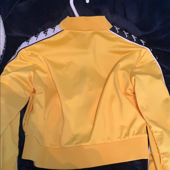 Yellow Womens Kappa Crop Sweater - Picture 3 of 3